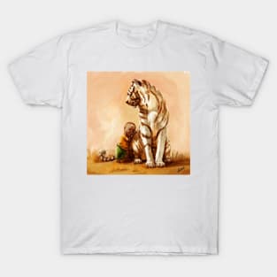 Kid with a tiger T-Shirt